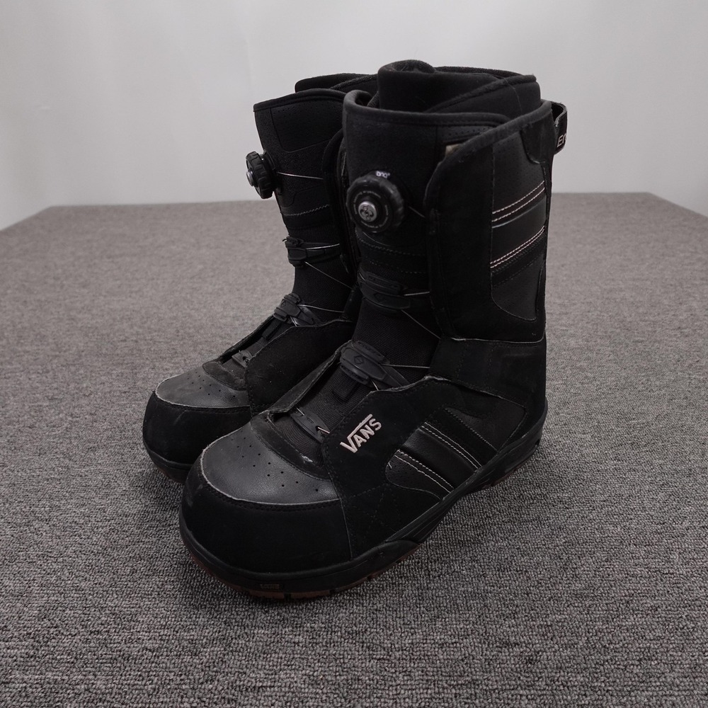 Vans Encore Snowboard Boots Mens 12 Black BOA Dial Lugged Sole Grip Outsole